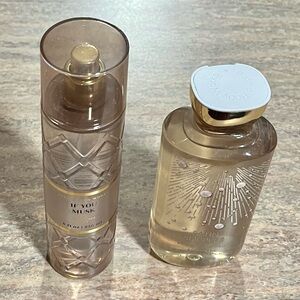 New Bath & Body Works If You Musk Fragrance Mist & Satin Slippers Body Wash Set